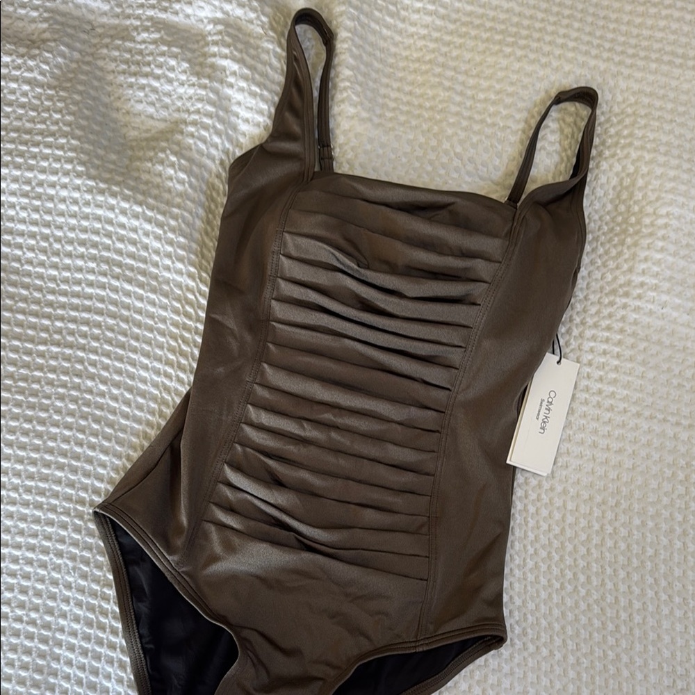 Calvin Klein Brown One Piece Swimsuit